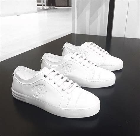 chanel leather sneakers|chanel white sneakers for women.